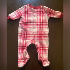 Pink Checked Baby Girl Onesie